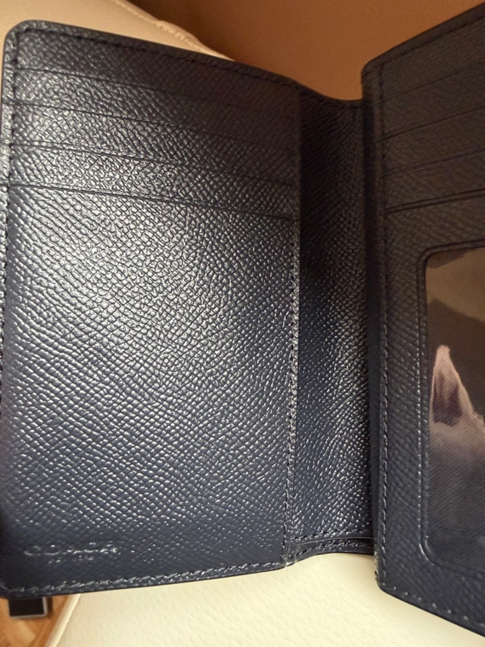 Coach Light Blue Leather Snap Wallet - Picture 4 of 6